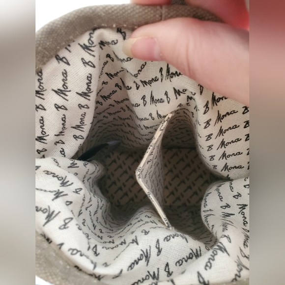 NWT Mona B Up-Cycled Canvas 2 Bottle Wine Bag Carrier Both Ways - Picture 7 of 7